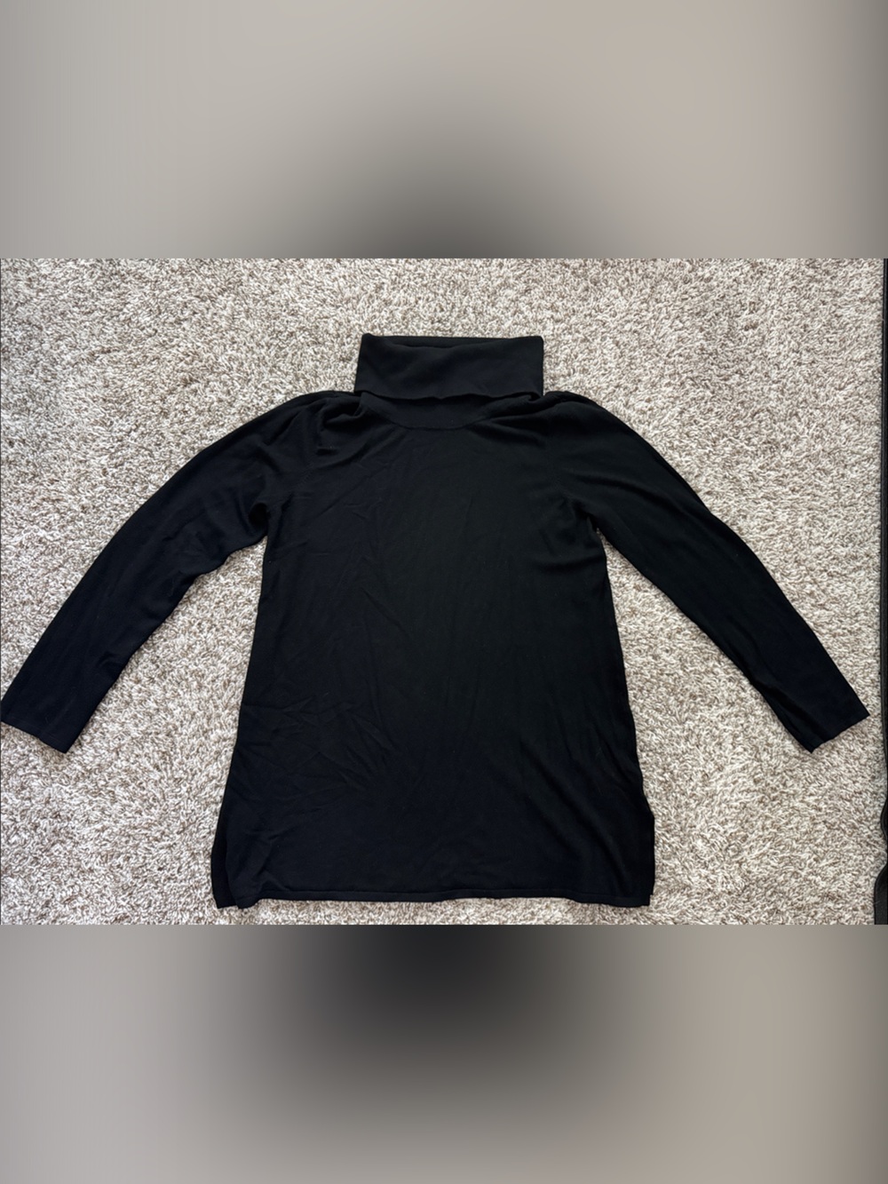 Sleek Black Turtleneck Top